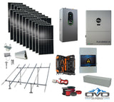 10KW Complete Offgrid Solar Kit + EG4 FlexBOSS21 + 14.3KW 48V EG4 Lithium Indoor Wall Battery + 11KW Solar with Ground Mount and Wiring