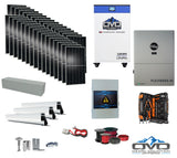 17KW Complete Offgrid Solar Kit + EG4 FlexBOSS21 + 32KW OMO 48V Freedom Series Lithium Battery + 17.6KW Solar with Roof Mounting Rails and Wiring