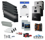 25KW Complete Offgrid Solar Kit + EG4 18kPV + 32KW OMO 48V Freedom Series Lithium Battery + 26.4KW Solar with Roof Mounting Rails and Wiring