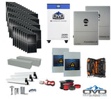 30KW Complete Offgrid Solar Kit + EG4 FlexBOSS21 + 32KW OMO 48V Freedom Series Lithium Battery + 30.8KW Solar with Roof Mounting Rails and Wiring