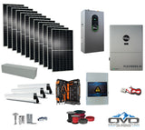 6KW Complete Offgrid Solar Kit + EG4 FlexBOSS21 + 14.3KW 48V EG4 Lithium Indoor Wall Battery + 6.6KW Solar with Roof Mounting Rails and Wiring