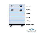 6KW OMO All-In-One Customizable Stacking Inverter/Battery System 120/240 11000W Total Inverter Output + 15.36K Lithium Battery + 6.6KW Solar Roof Mount
