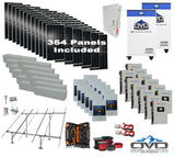 200KW Complete Offgrid Solar Kit + 12x 15K Sol-Ark Inverter + 2x 30KW Lithium Kong Battery +200.2KW Solar with Ground Mount and Wiring