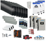 40KW Complete Offgrid Solar Kit + 3x 15K Sol-Ark Inverter + 3x 32kWh OMO 48V Freedom Series Lithium Battery +40.15KW Solar with Roof Mount and Wiring