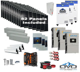 45KW Complete Offgrid Solar Kit + 3x 15K Sol-Ark Inverter + 3x 32kWh OMO 48V Freedom Series Lithium Battery +45.1KW Solar with Roof Mount and Wiring