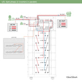 6KW OMO All-In-One Customizable Stacking Inverter/Battery System 120/240 11000W Total Inverter Output + 15.36K Lithium Battery + 6.6KW Solar Roof Mount
